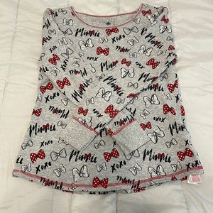 Disney Minnie Mouse Long Sleeve Shirt- Size Large